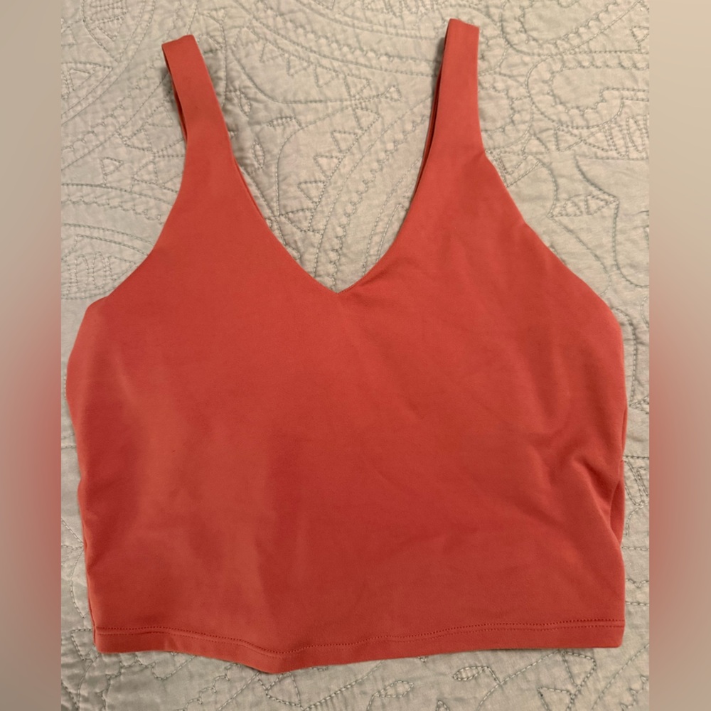 Coral Sleeveless crop Top sports bra by all in motion size small